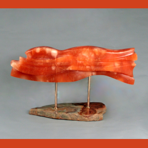 MB-S086 Stone Sculpture, Flow State $2900 at Hunter Wolff Gallery